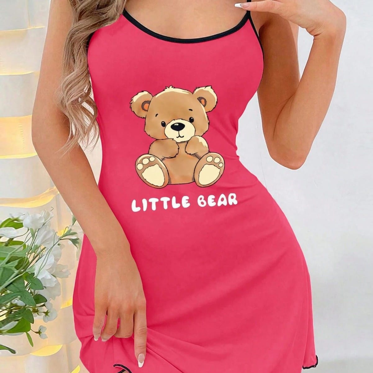 Pijama dama babydoll make up